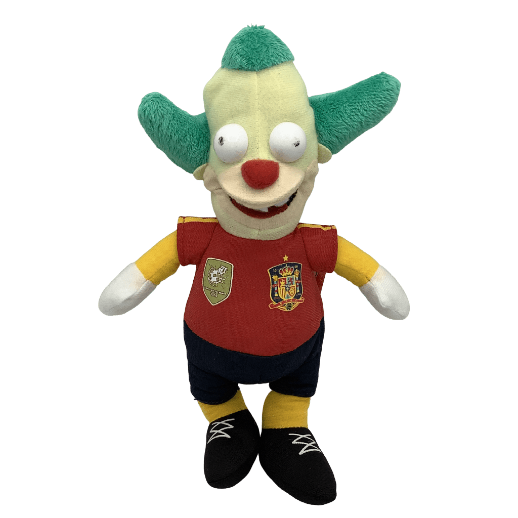 Peluche Krusty en maillot de foot Simpson 28cm - KIDIBAM