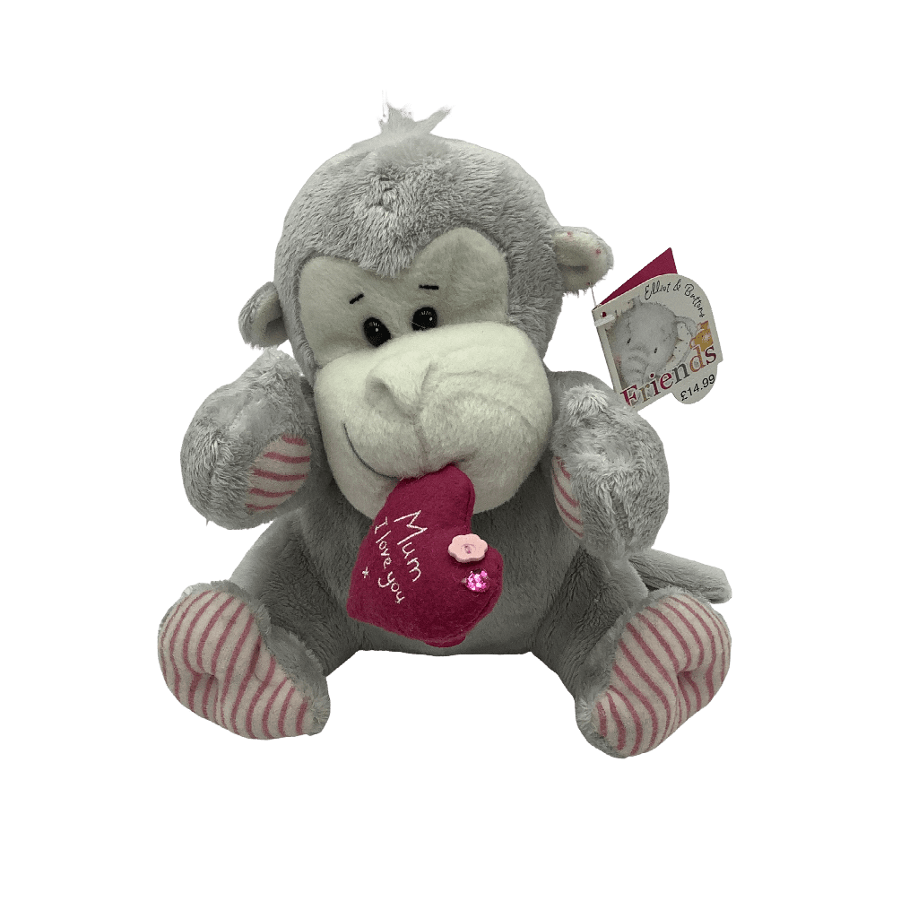 Peluche Singe avec Cœur - KIDIBAM
