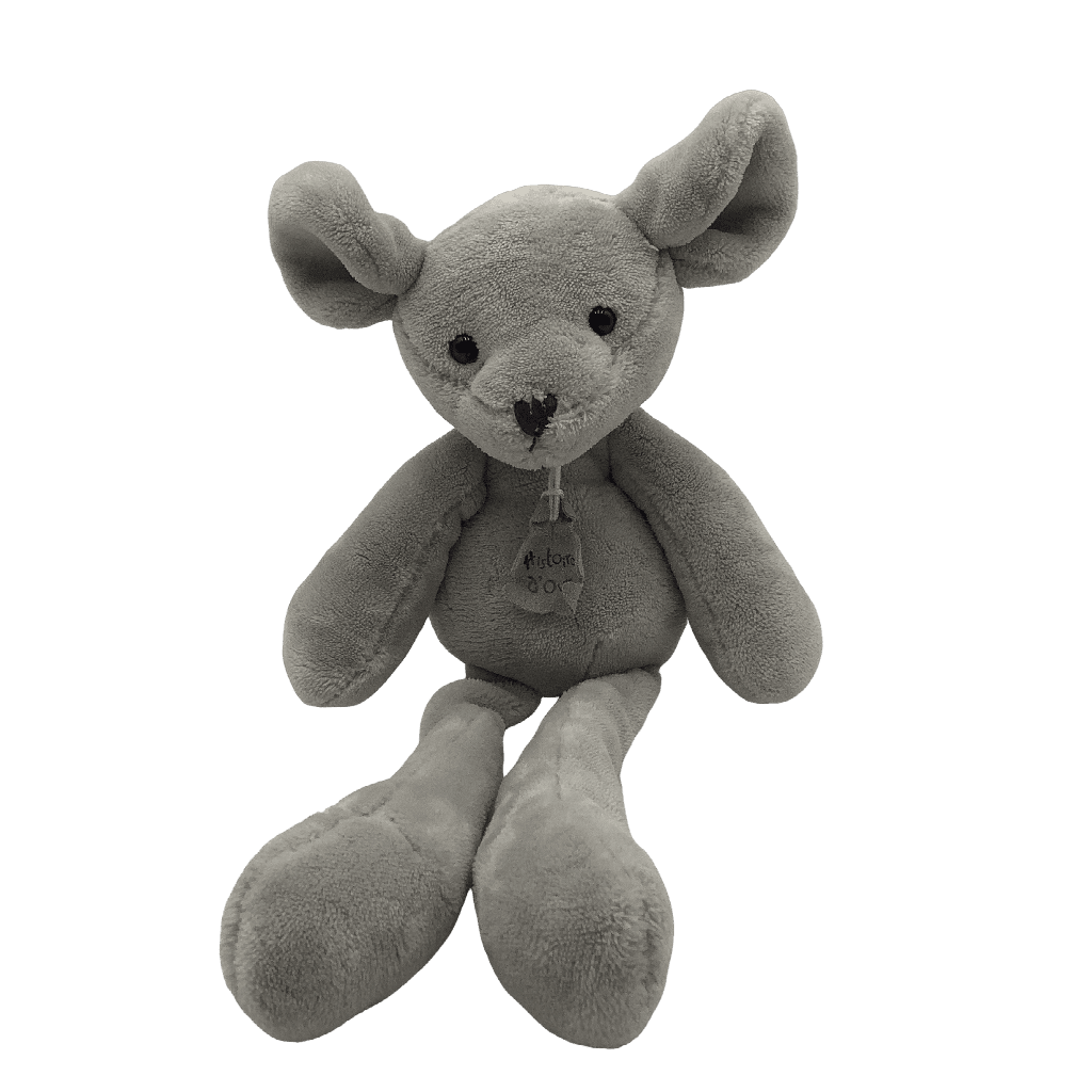 Peluche souris grise Sweety 37 cm - KIDIBAM