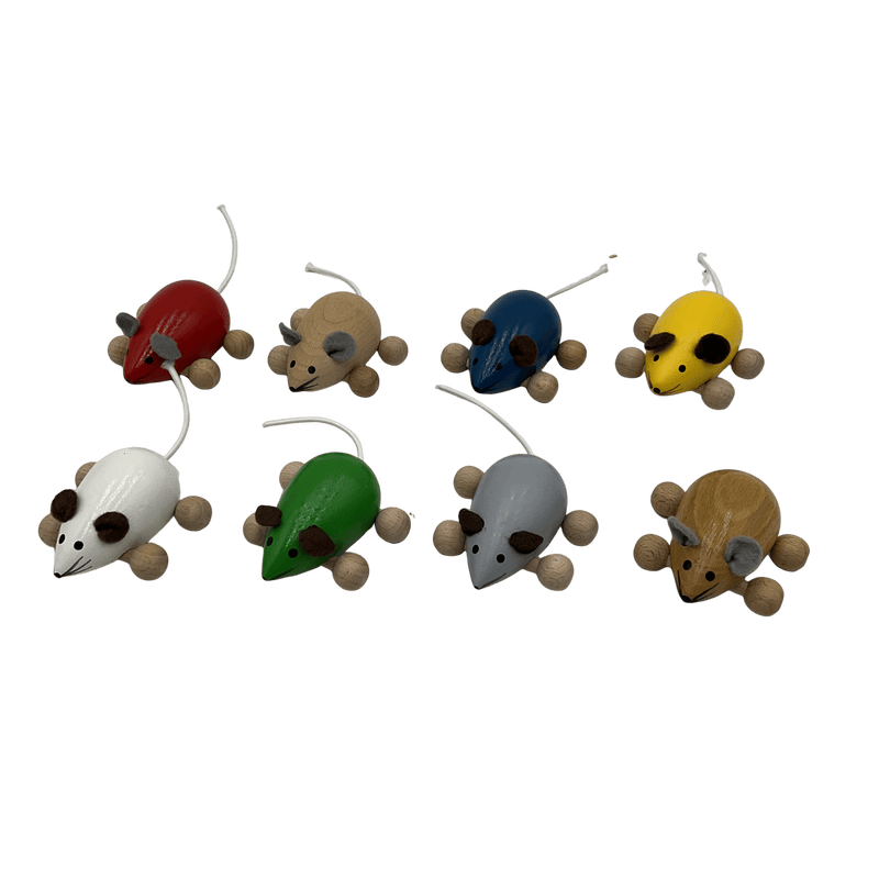 Petites souris en bois 7cm (couleur aléatoire) - KIDIBAM