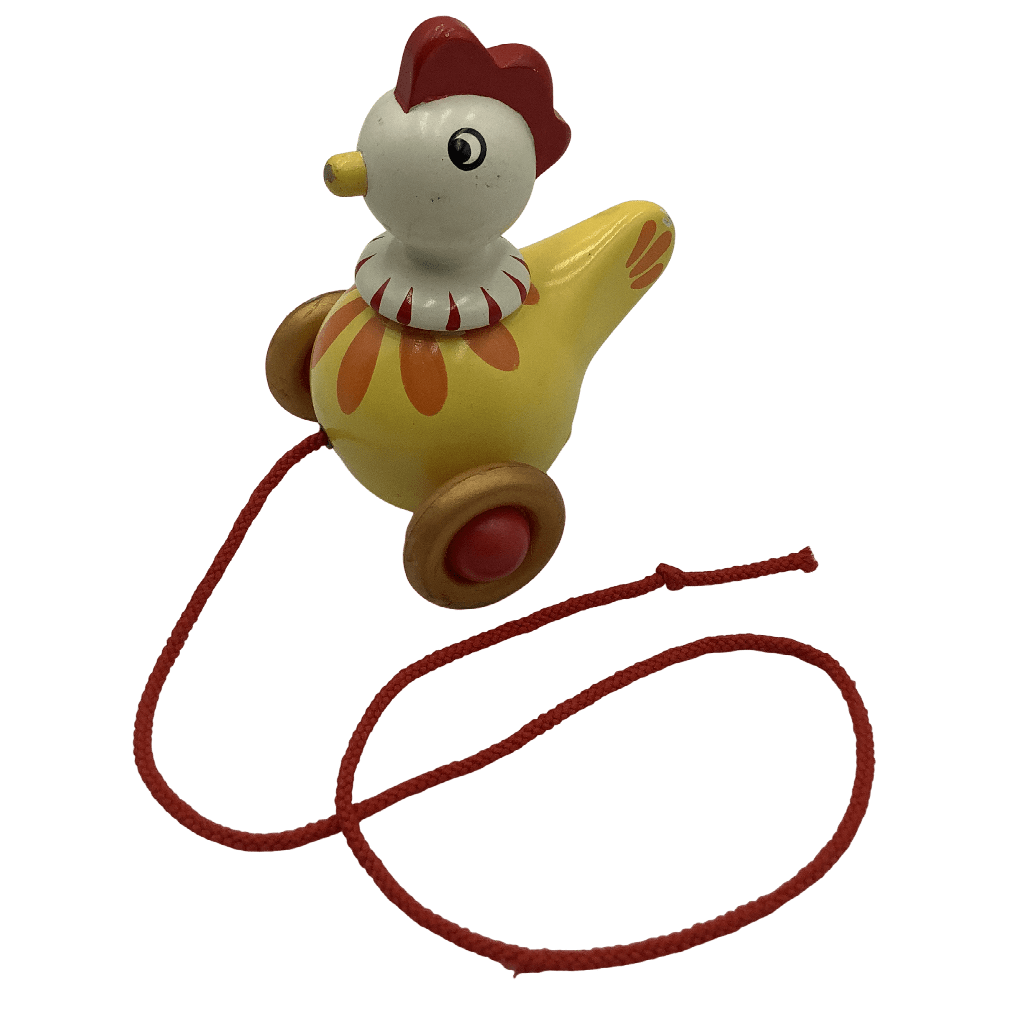 Poule à tirer en bois - KIDIBAM