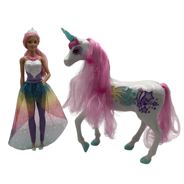 Poupée Barbie Dreamtopia et licorne arc-en-ciel sonore et