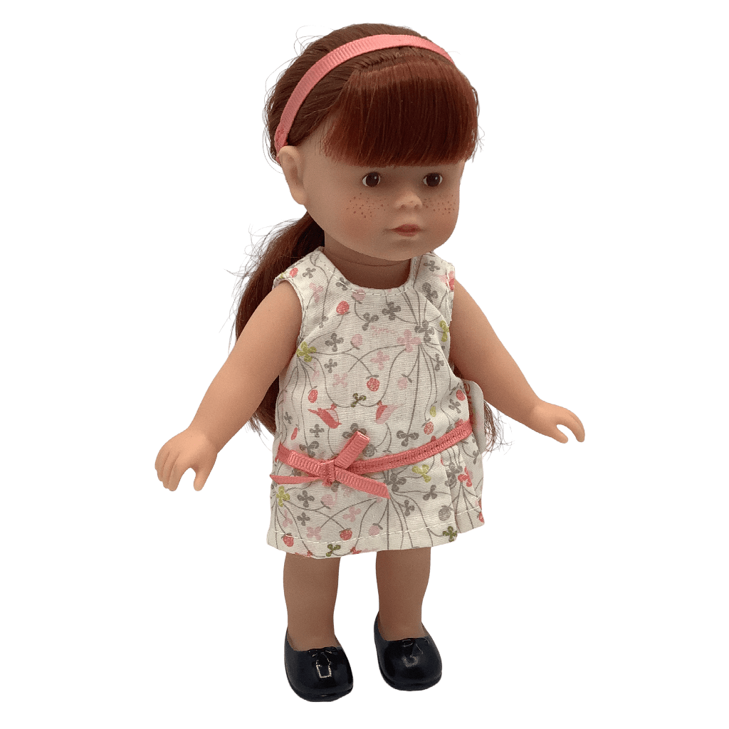 Poupée Mini Corolline rousse robe fleuris 20 cm - KIDIBAM