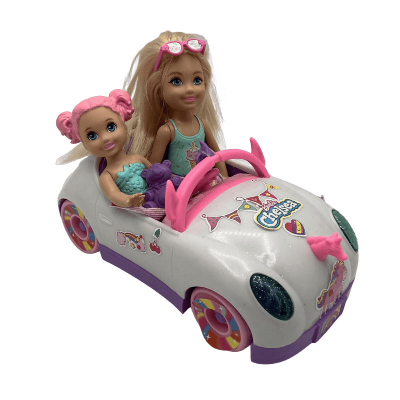 Poupées Barbie Chelsea, sa voiture et son amie - KIDIBAM