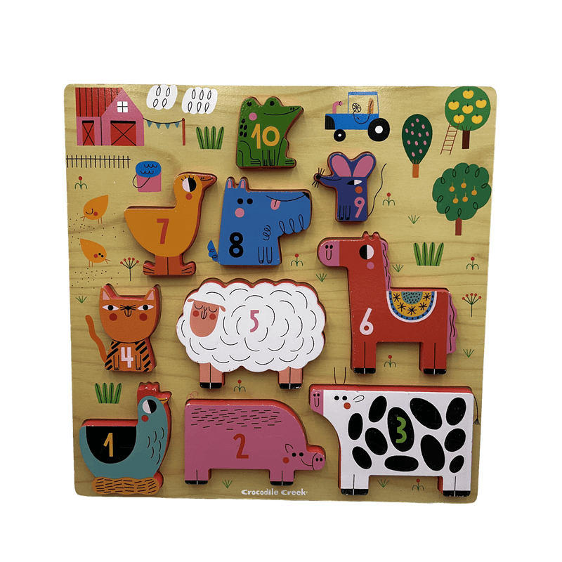 Puzzle 10 pièces animaux en bois - KIDIBAM