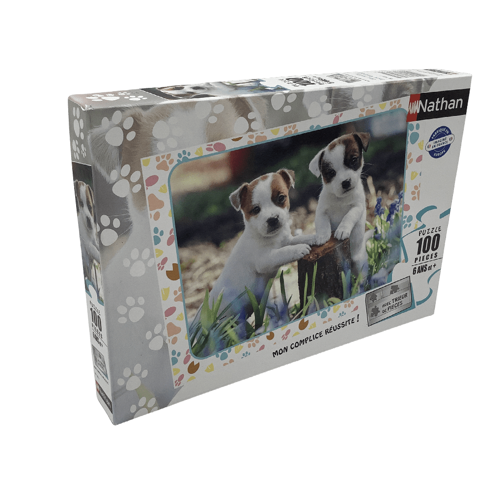 Puzzle 100 pièces Les petits Jack Russell - KIDIBAM