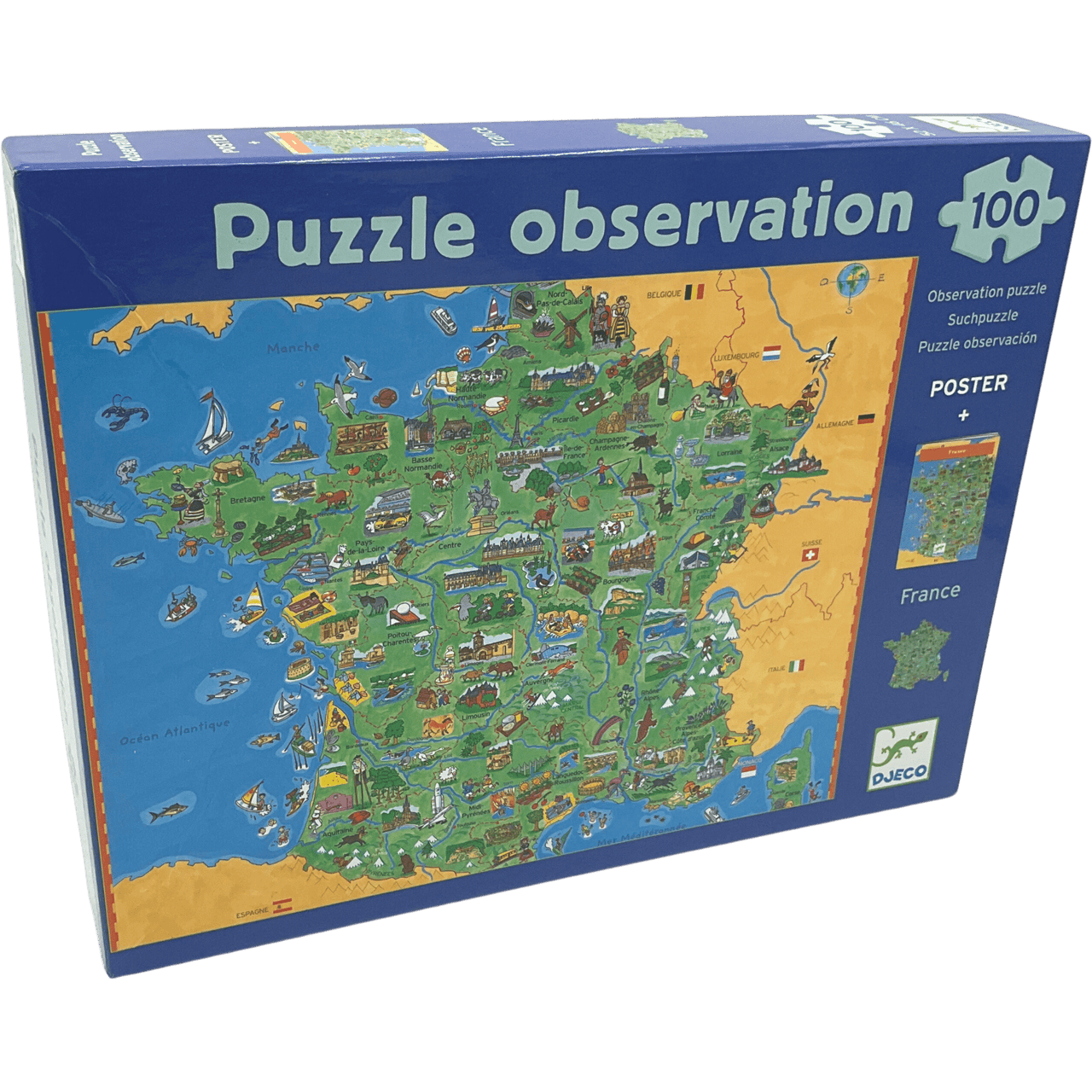 Puzzle 100 pièces Observation France - KIDIBAM