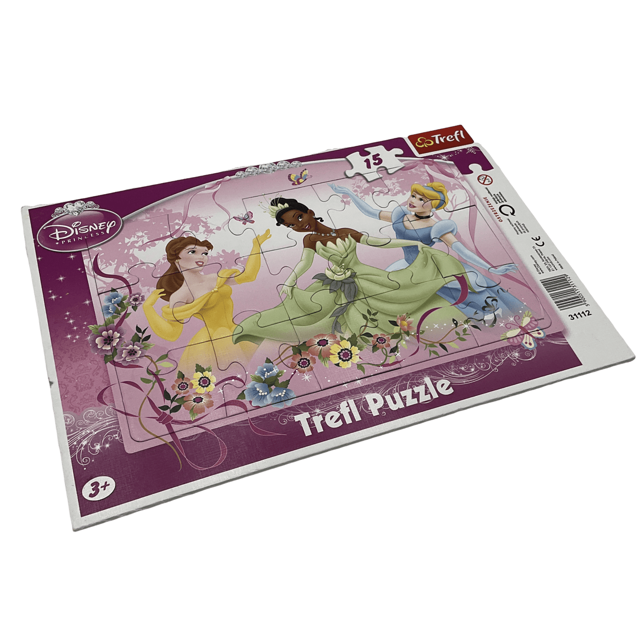 Puzzle 15 pièces - Disney Princesses Tiana, Belle et Cendrillon - KIDIBAM