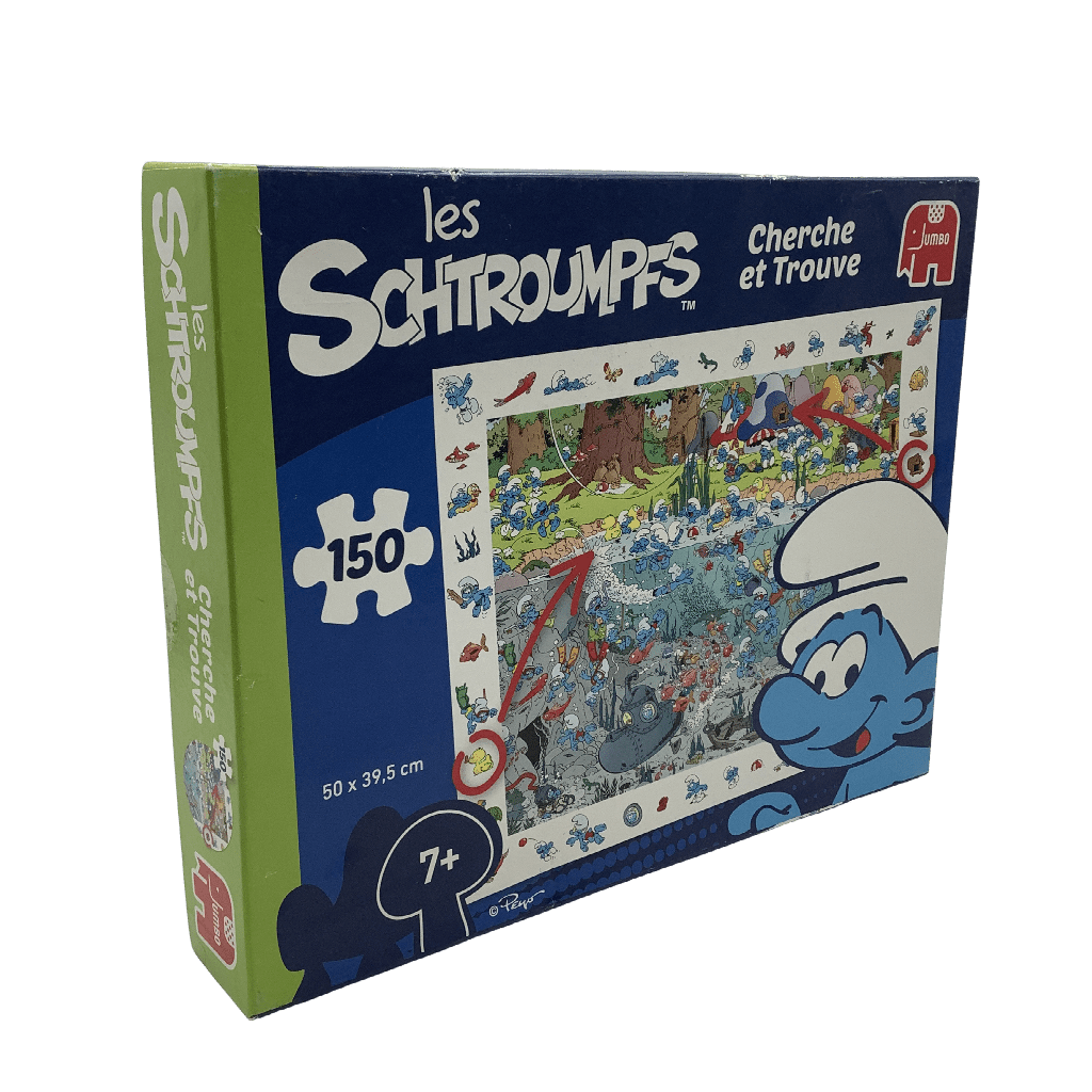 Puzzle 150 pièces - Cherche et Trouve Les Schtroumpfs - KIDIBAM