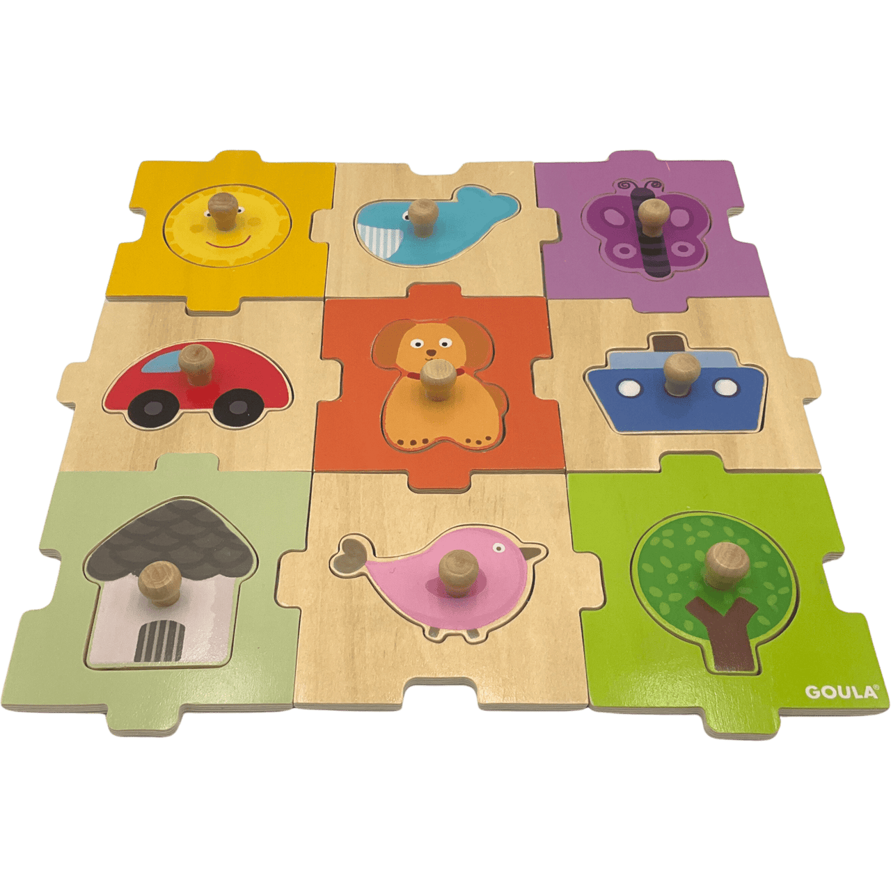 Puzzle 18 pièces en bois interchangeable - KIDIBAM