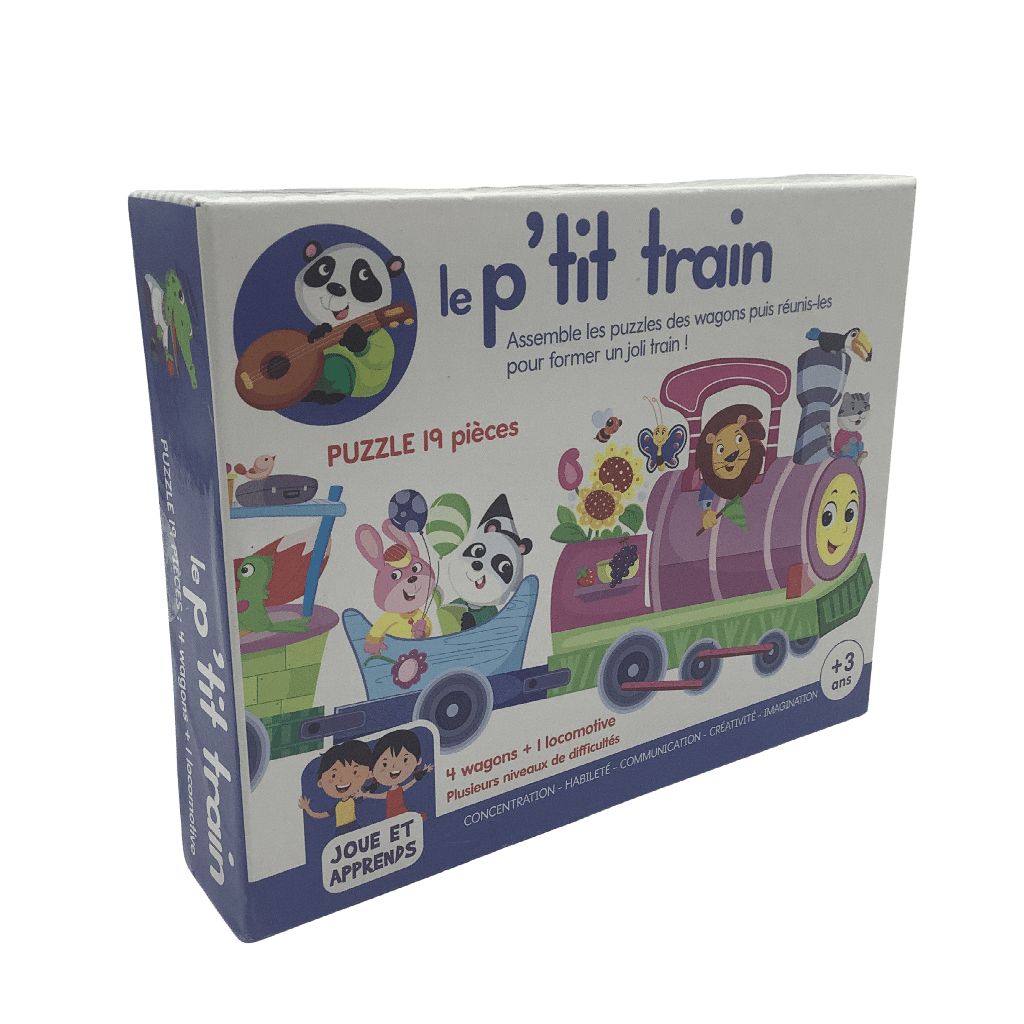 Puzzle 19 pièces Le p'tit train - KIDIBAM
