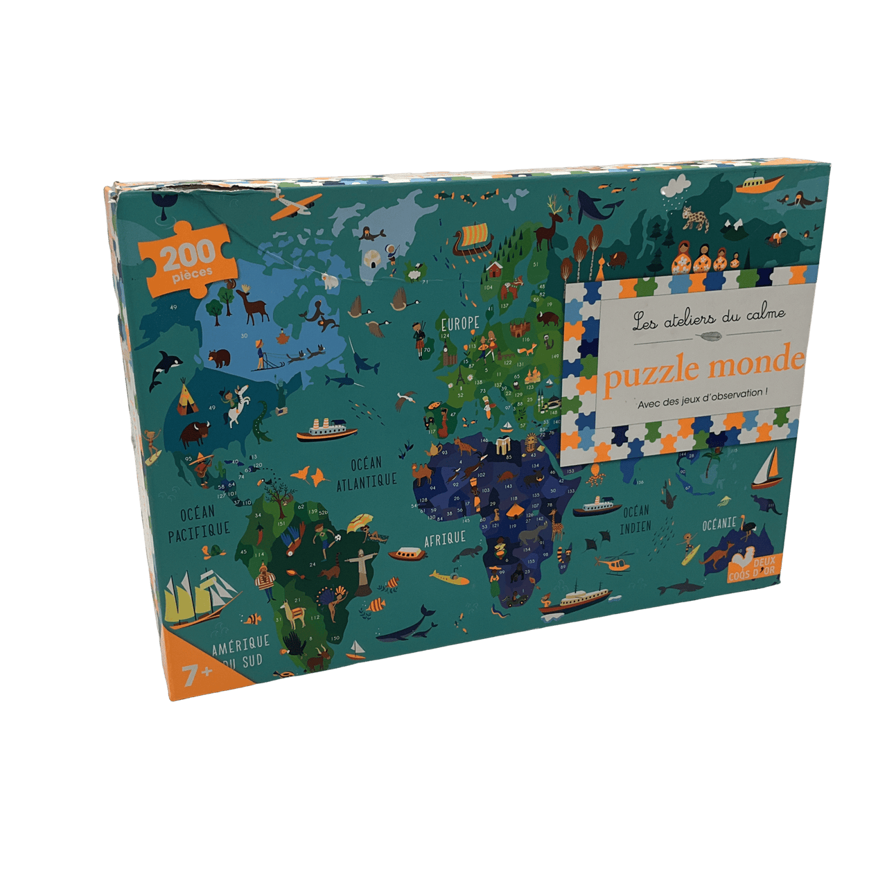 Puzzle 200 pièces Monde - KIDIBAM