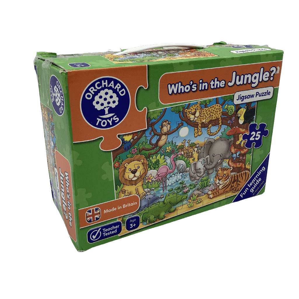 Puzzle 25 pièces Qui est dans la jungle ? - KIDIBAM