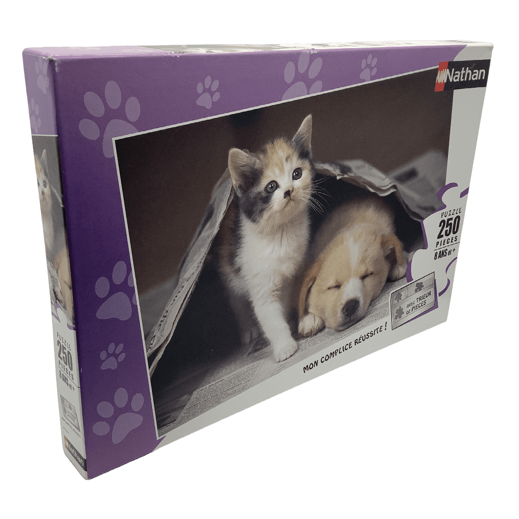 Puzzle 250 pièces Chiot et Chaton - KIDIBAM