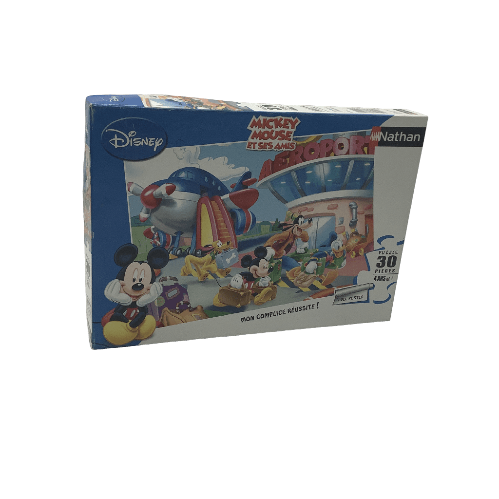 Puzzle 30 pièces - Mickey Mouse et ses amis à l'aéroport Disney - KIDIBAM