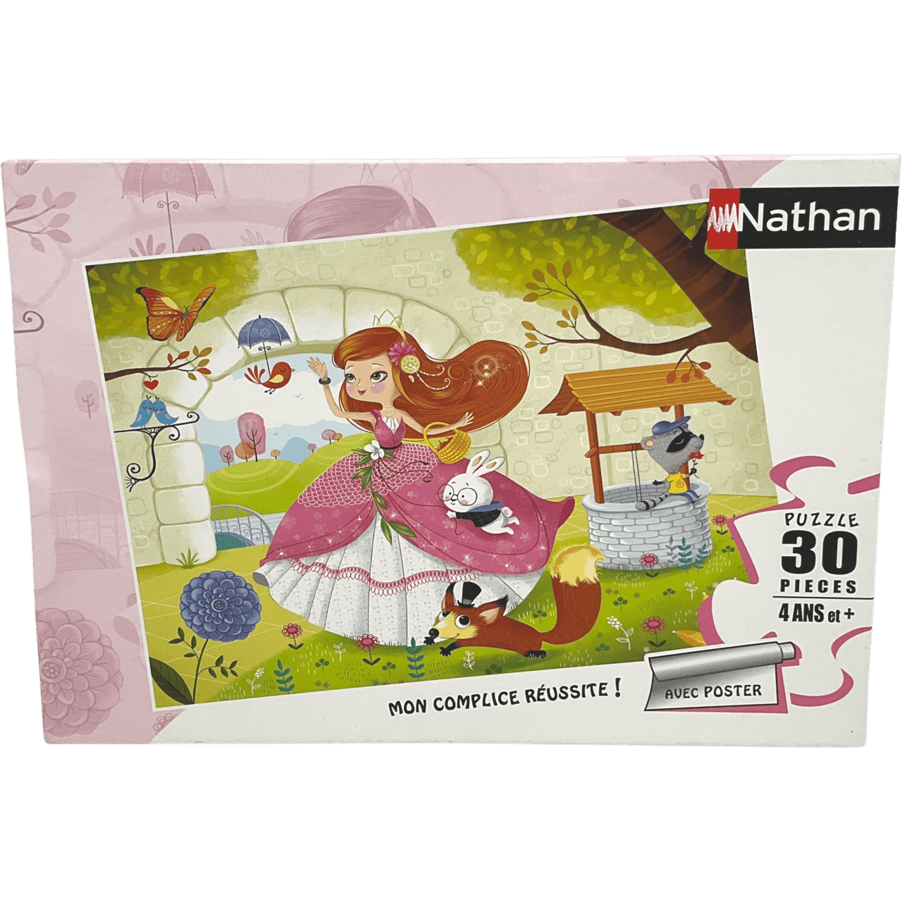 Puzzle 30 pièces Princesse et ses amis animaux - KIDIBAM