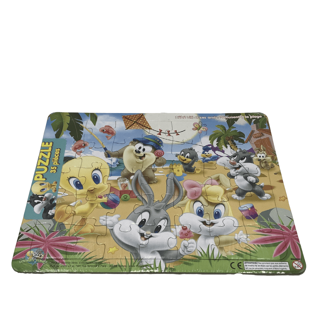 Puzzle 35 pièces Bébé Titi et ses amis s'amusent à la plage - KIDIBAM