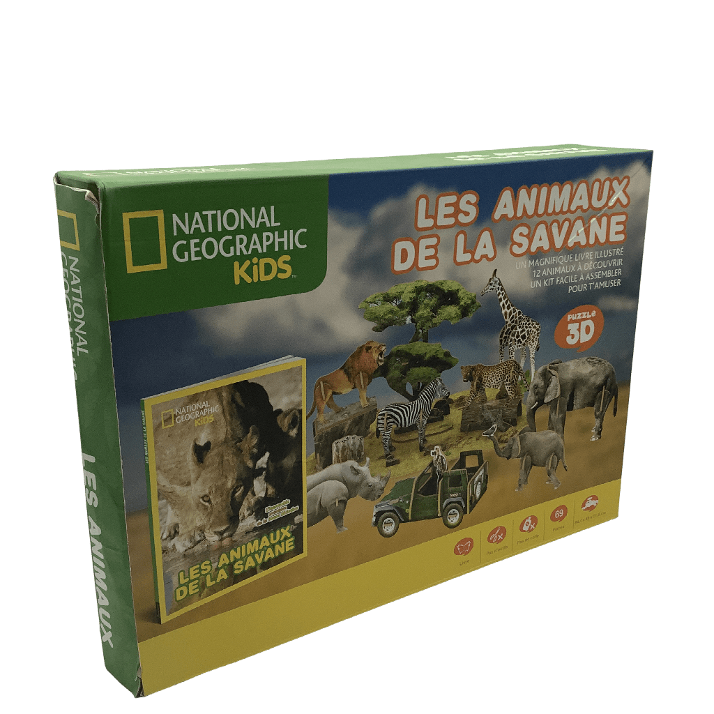 Puzzle 3D - Les Animaux de la Savane - KIDIBAM