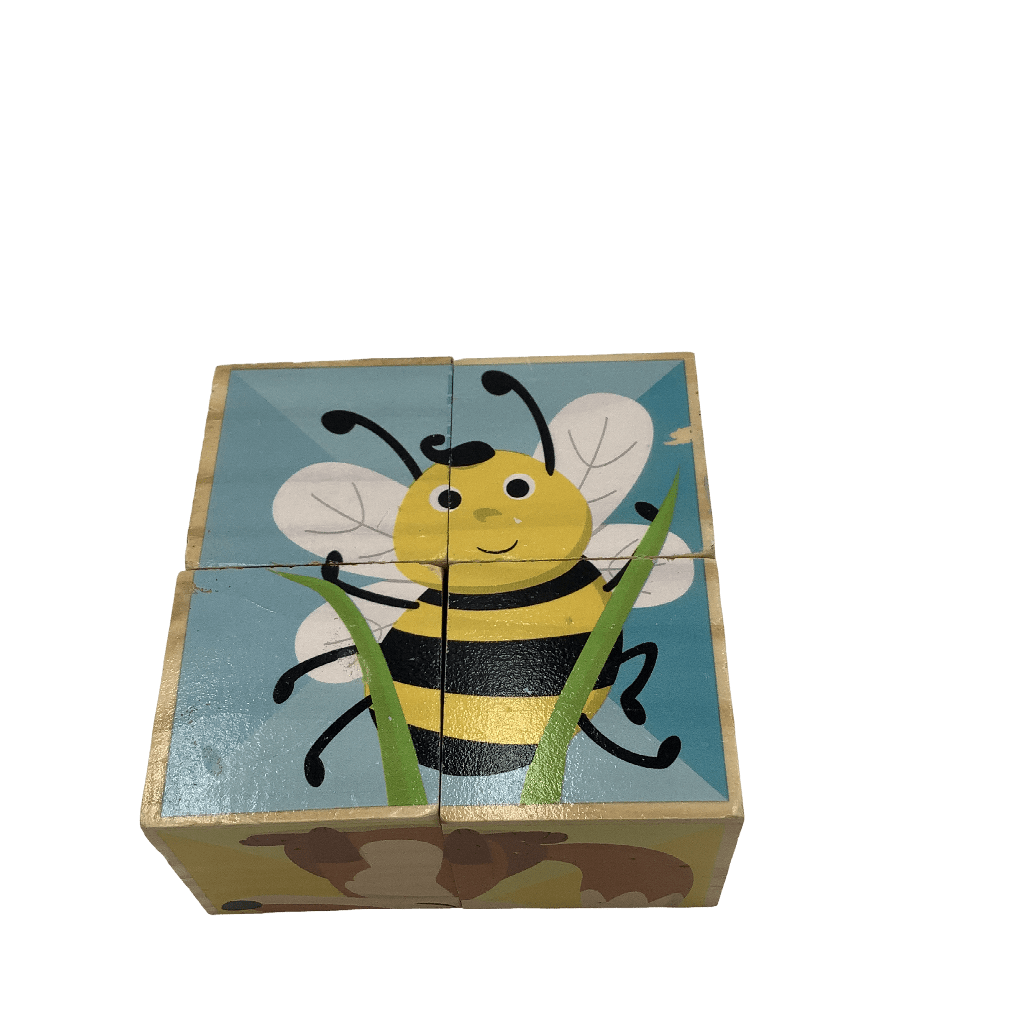 Puzzle 4 cubes en bois - KIDIBAM