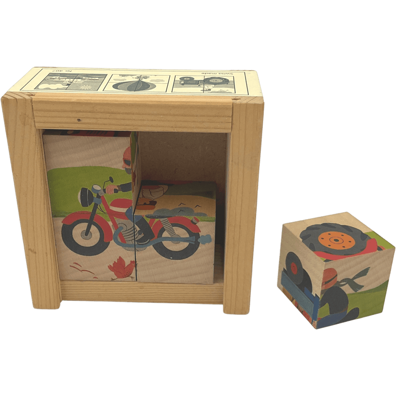 Puzzle 4 cubes en bois - KIDIBAM