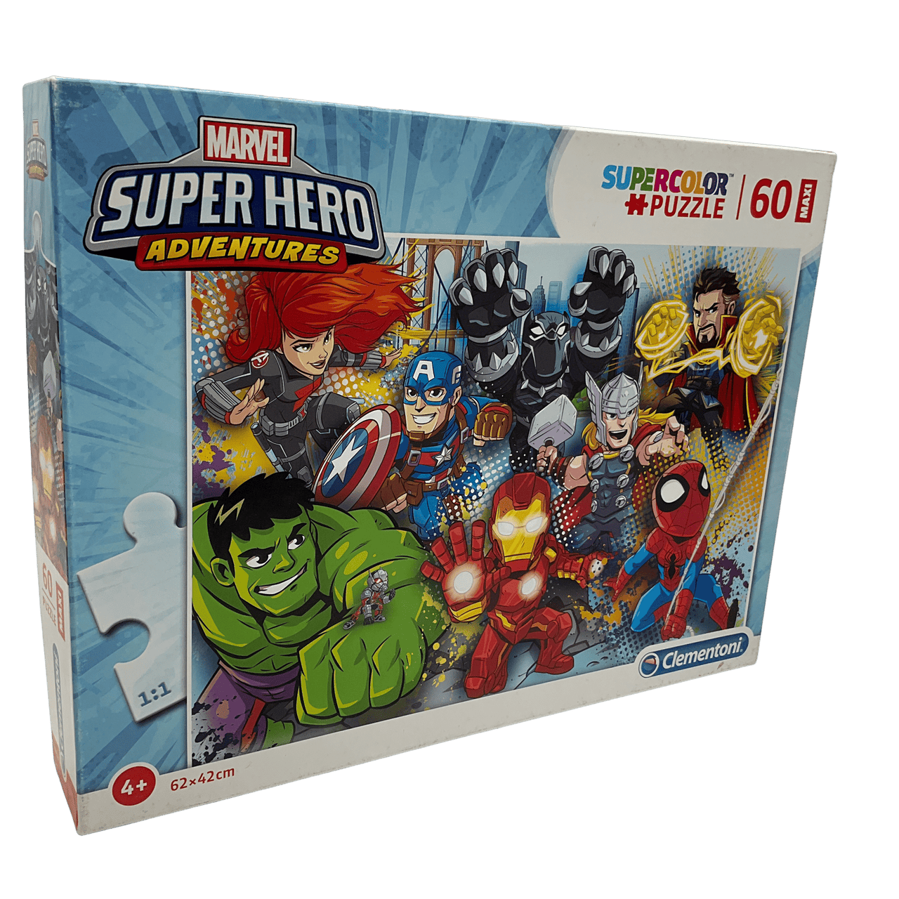 Puzzle 60 pièces Les aventures des Supers Héros Marvel - KIDIBAM