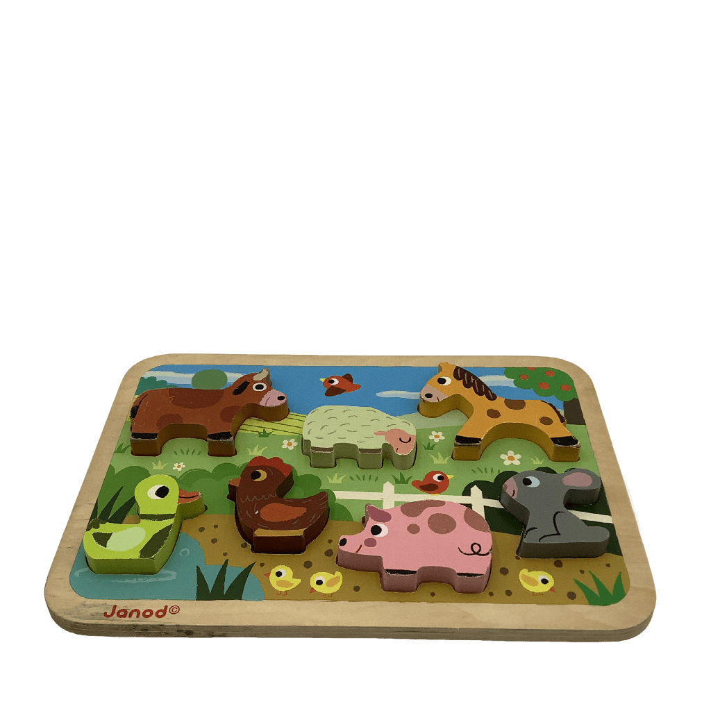 Puzzle 7 pièces - Les animaux de la ferme - KIDIBAM