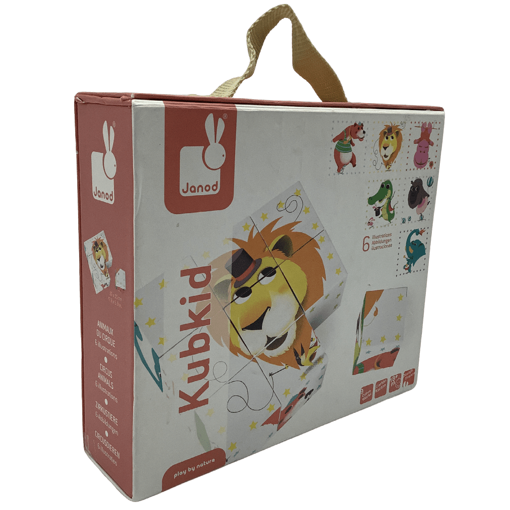 Puzzle 9 cubes animaux de la jungle - KIDIBAM