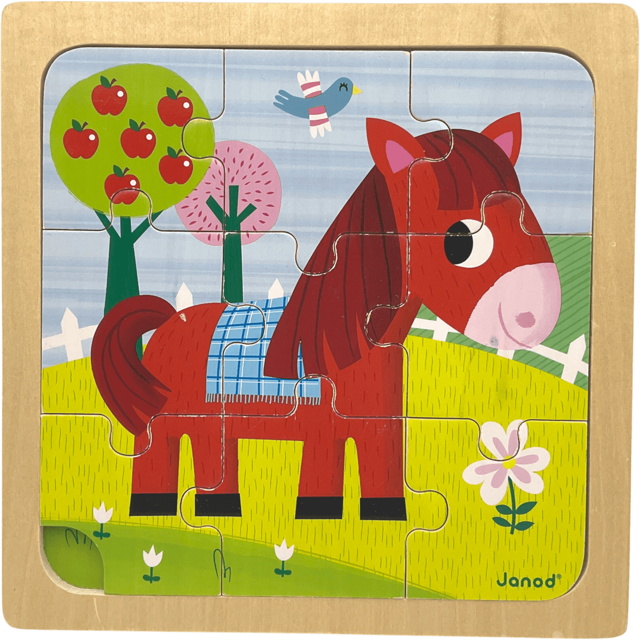 Puzzle Cheval Tornado en Bois 9 Pièces - KIDIBAM