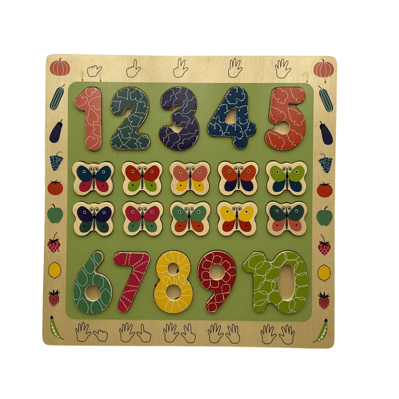 Puzzle chiffre et papillons 20 Pièces en bois - KIDIBAM