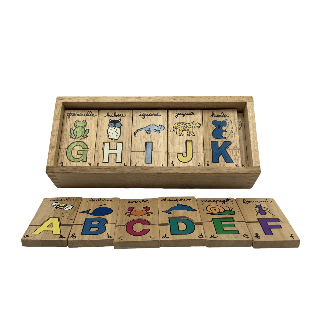 Puzzle des lettres de l'alphabet en bois 26 pièces - KIDIBAM