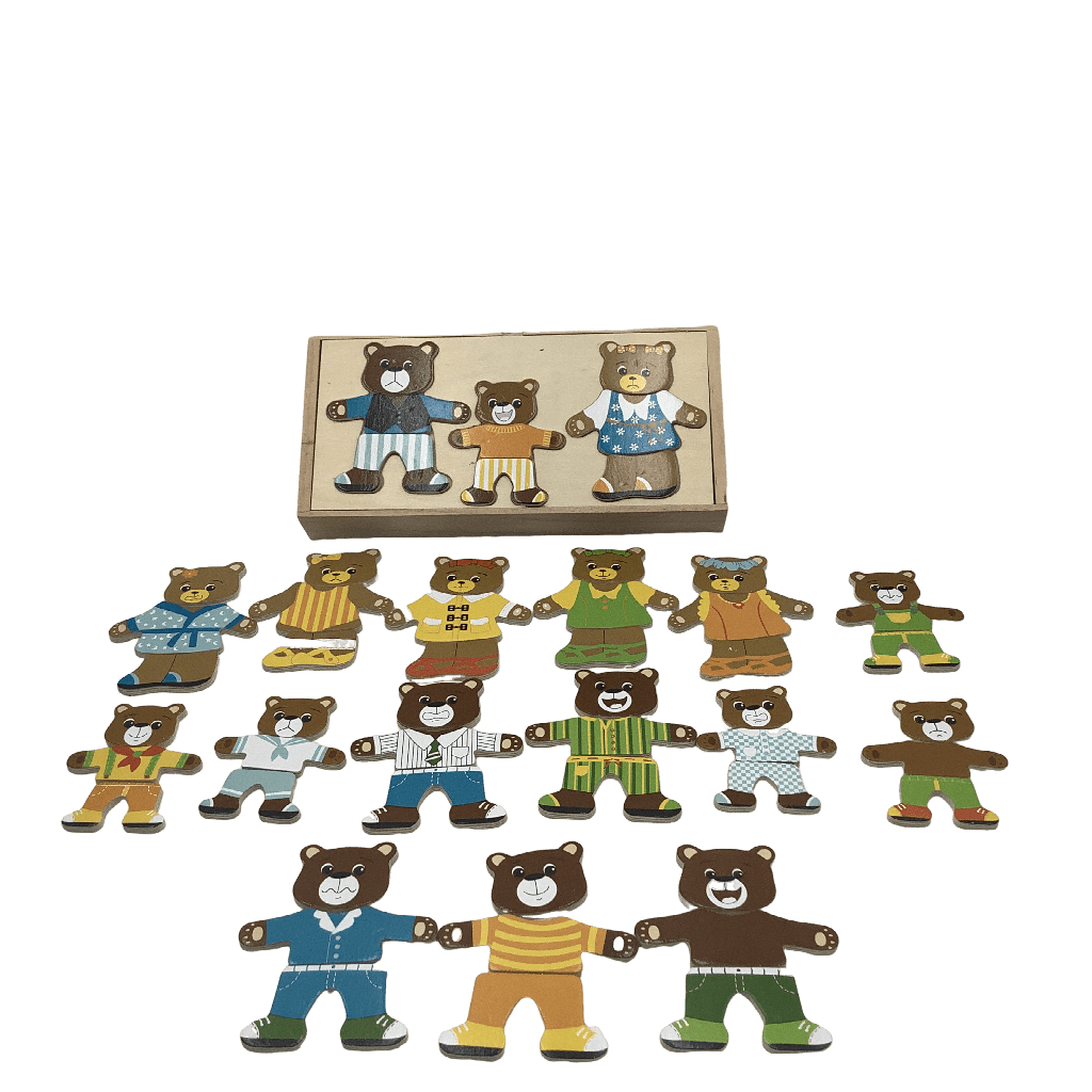Puzzle d'habillage d'ours en bois 54 pièces - KIDIBAM