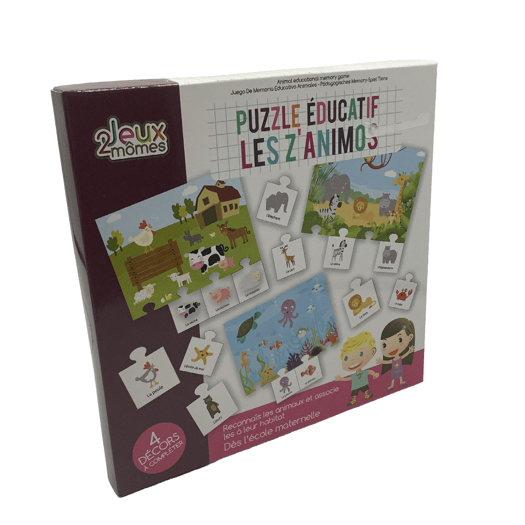 Puzzle éducatif Les Z'animos - KIDIBAM