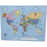 Puzzle en bois 48 pièces Planisphère - KIDIBAM