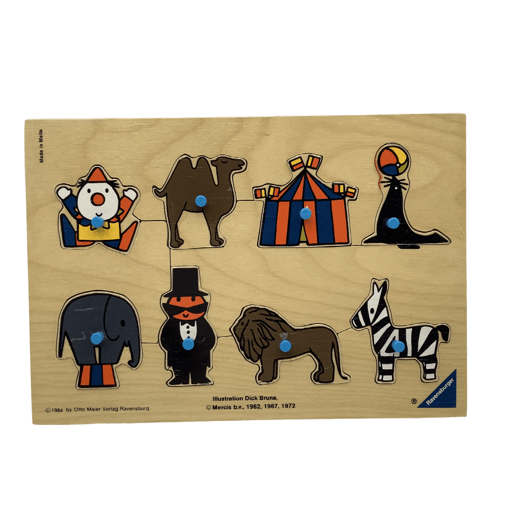 Puzzle en bois 8 pièces Vintage - Au cirque - KIDIBAM