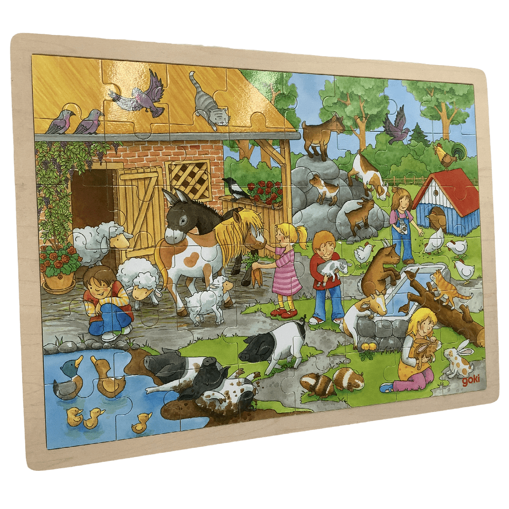 Puzzle en bois A la ferme 48 pièces - KIDIBAM