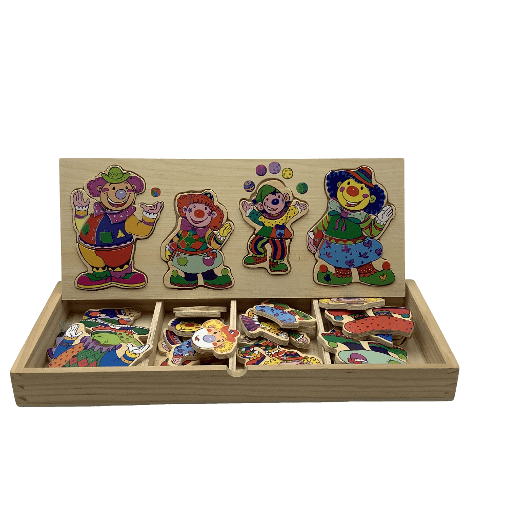 Puzzle en bois - Clowns multicolores - KIDIBAM