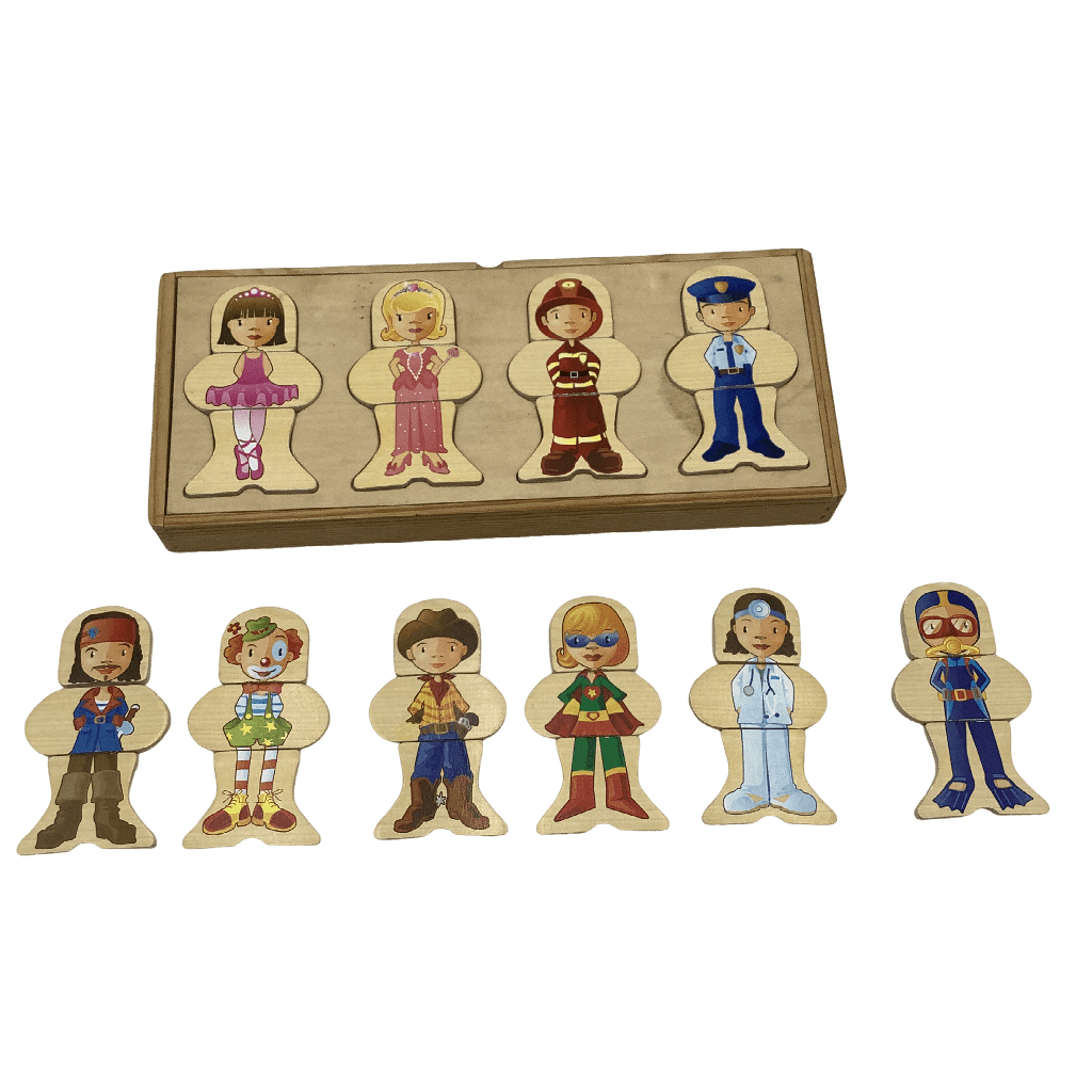 Puzzle en bois personnages à habiller - KIDIBAM