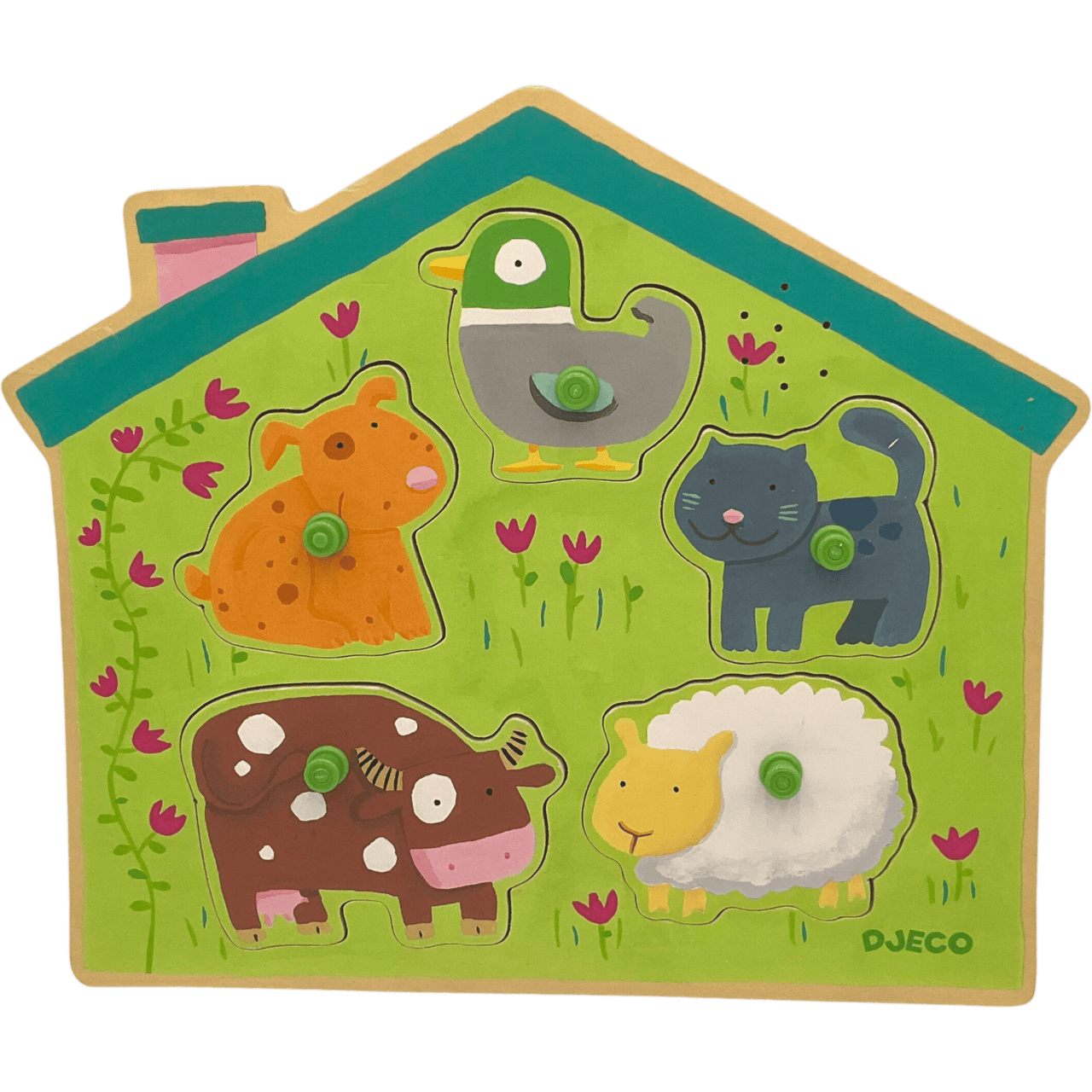 Puzzle en bois sonore Animaux de la ferme - KIDIBAM