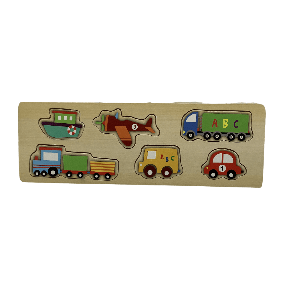 Puzzle en bois véhicules 6 pièces - KIDIBAM