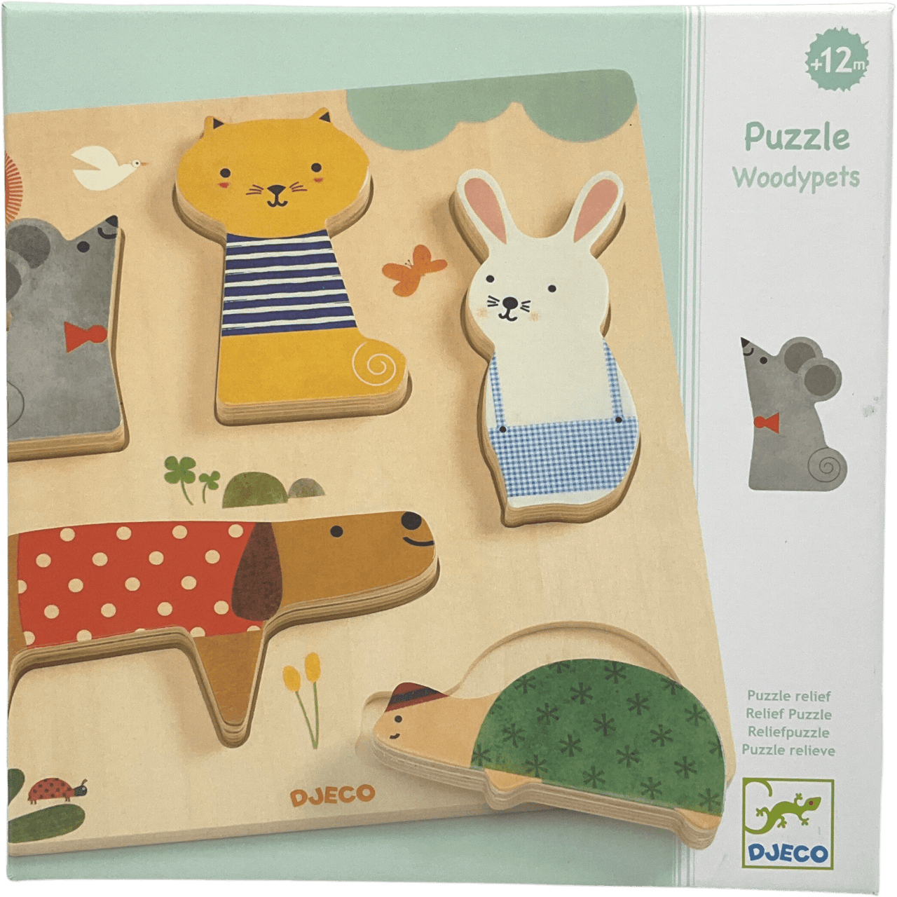 Puzzle en relief Woodypets - KIDIBAM