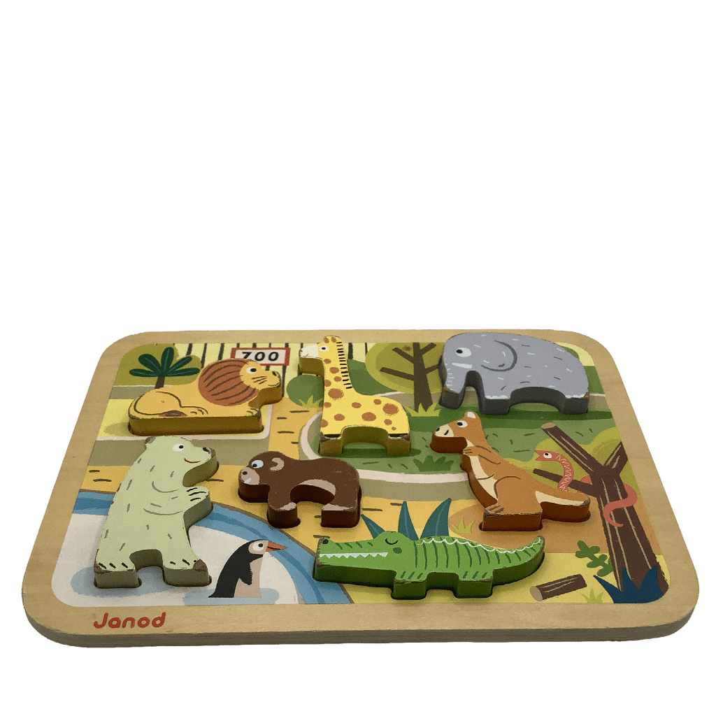 Puzzle encastrable 7 pièces - Les Animaux du Zoo - KIDIBAM