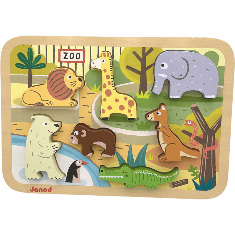 Puzzle Encastrable En Bois Zoo - KIDIBAM