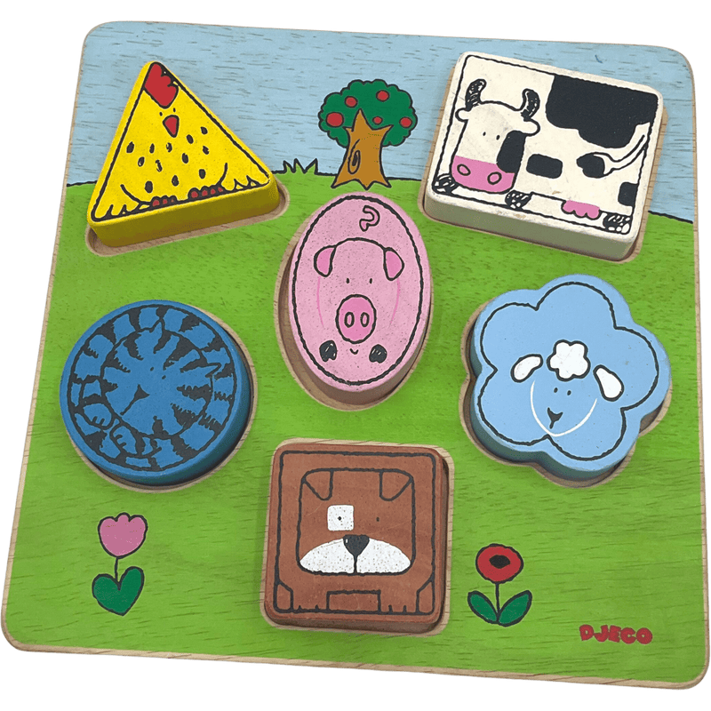 Puzzle encastrable Les animaux de la ferme - KIDIBAM