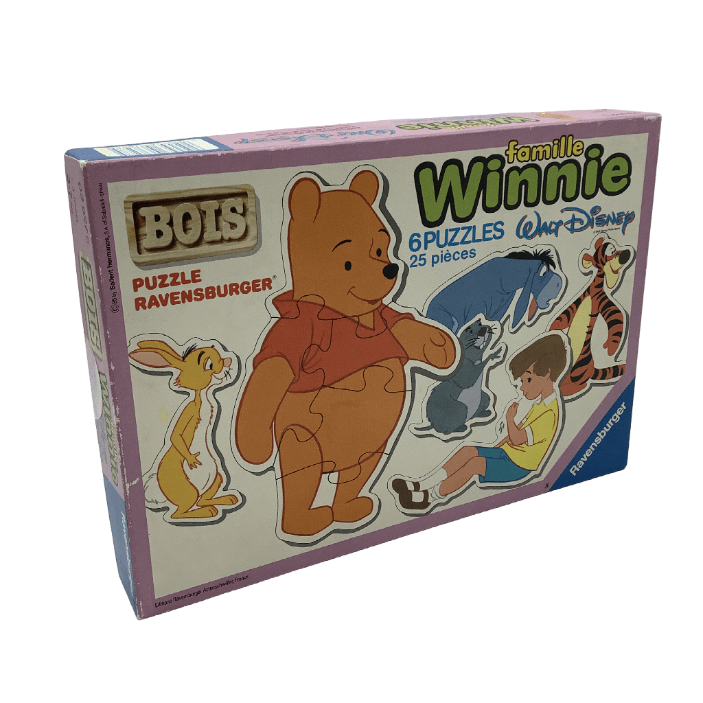 Puzzle famille Winnie l'Ourson en bois Vintage - KIDIBAM