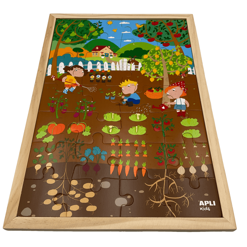 Puzzle jardin en bois 28 pièces 37cm - KIDIBAM