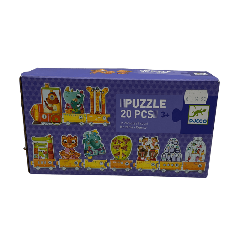 Puzzle le train et les animaux 20 pièces - KIDIBAM