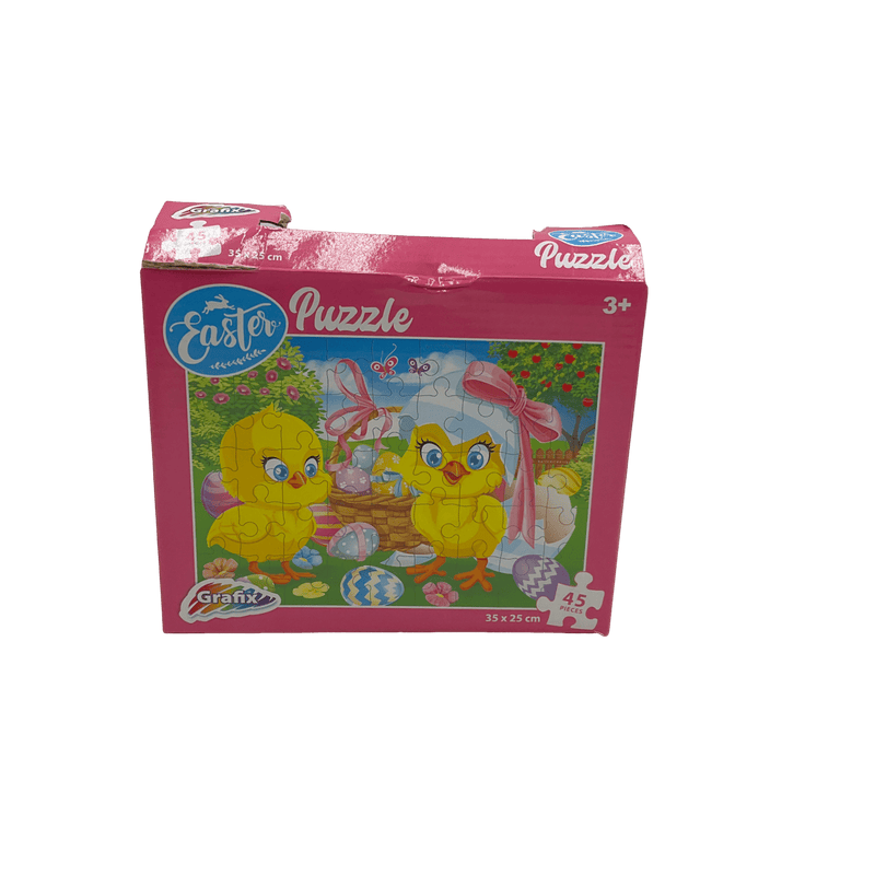 Puzzle les poussins et les œufs de pâques 45 pièces - KIDIBAM