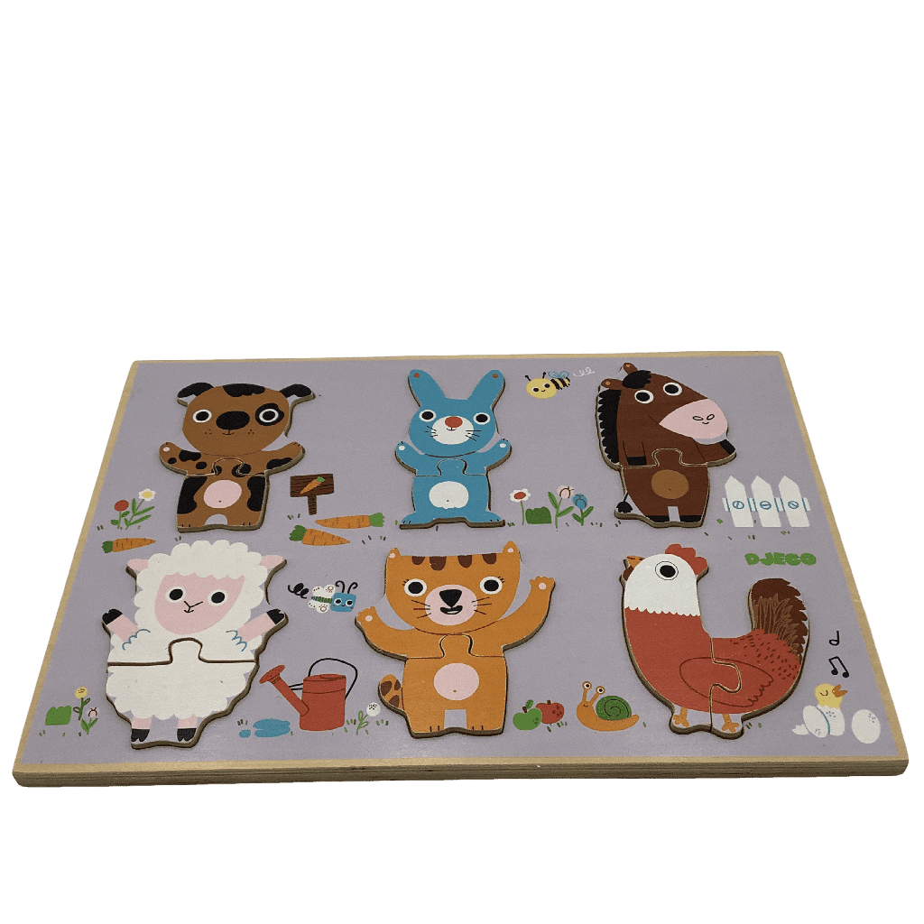 Puzzle relief 6 pièces - Coucou de la Ferme - KIDIBAM