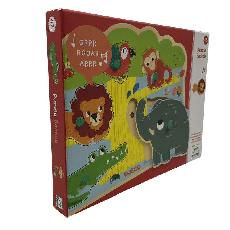 Puzzle sonore en bois 5 pièces Baobab - KIDIBAM