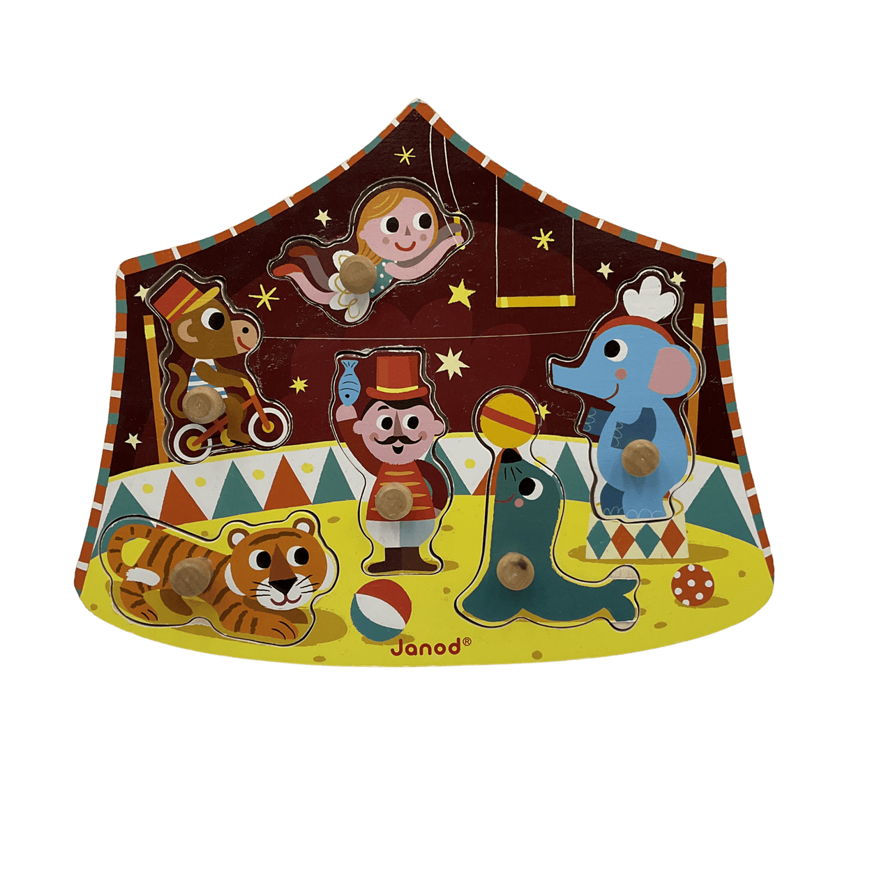 Puzzle stars du cirque 6 Pièces en bois - KIDIBAM